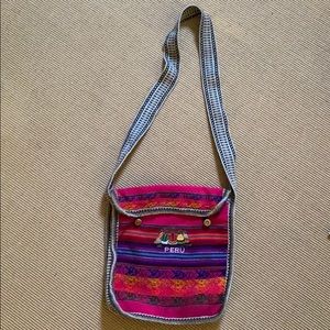 Cute blanket woven satchel